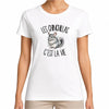 T-shirt Femme Blanc Les chinchillas c'est la vie