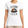T-shirt Femme Blanc Les festivals c'est la vie