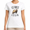 T-shirt Femme Blanc Les furets c'est la vie