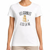 T-shirt Femme Blanc Les gerbilles c'est la vie