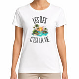 T-shirt Femme Blanc Les îles c'est la vie