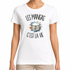 T-shirt Femme Blanc Les mangas c'est la vie