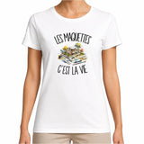 T-shirt Femme Blanc Les maquettes c'est la vie