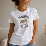 T-shirt Femme Blanc Les maquettes c'est la vie