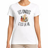 T-shirt Femme Blanc Les ongles c'est la vie