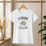 T-shirt Femme Blanc Les piercings c'est la vie