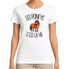 T-shirt Femme Blanc Les poneys c'est la vie