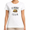 T-shirt Femme Blanc Les vacances c'est la vie
