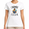 T-shirt Femme Blanc L'infirmière c'est la vie