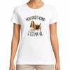 T-shirt Femme Blanc Mon Basset Hound c'est ma vie