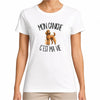 T-shirt Femme Blanc Mon Caniche c'est ma vie