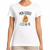 T-shirt Femme Blanc Mon Cocker c'est ma vie