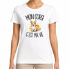 T-shirt Femme Blanc Mon Corgi c'est ma vie