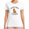 T-shirt Femme Blanc Mon Dogue de Bordeaux c'est ma vie