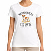 T-shirt Femme Blanc Mon Épagneul Breton c'est ma vie