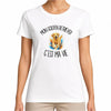 T-shirt Femme Blanc Mon Golden Retriever c'est ma vie