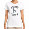 T-shirt Femme Blanc Mon Lévrier c'est ma vie