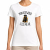 T-shirt Femme Blanc Mon Rottweiler c'est ma vie