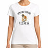 T-shirt Femme Blanc Mon Saint-Bernard c'est ma vie