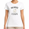 T-shirt Femme Blanc Mon Samoyède c'est ma vie