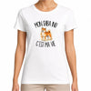 T-shirt Femme Blanc Mon Shiba Inu c'est ma vie
