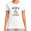 T-shirt Femme Blanc Mon Shih Tzu c'est ma vie