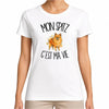 T-shirt Femme Blanc Mon Spitz c'est ma vie