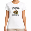 T-shirt Femme Blanc Mon tonton c'est ma vie