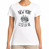 T-shirt Femme Blanc New York c'est la vie