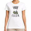 T-shirt Femme Blanc Paris c'est la vie