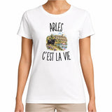 T-shirt Femme Blanc Arles c’est la vie