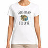 T-shirt Femme Blanc Cagnes-sur-Mer c’est la vie