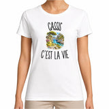 T-shirt Femme Blanc Cassis c’est la vie
