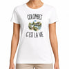 T-shirt Femme Blanc Colombes c’est la vie