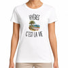 T-shirt Femme Blanc Hyères c’est la vie