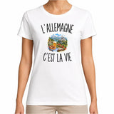 T-shirt Femme Blanc L’Allemagne c’est la vie