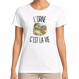 T-shirt Femme Blanc L’Orne c’est la vie
