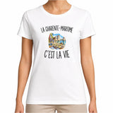 T-shirt Femme Blanc La Charente-Maritime c’est la vie