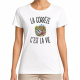 T-shirt Femme Blanc La Corrèze c’est la vie