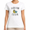T-shirt Femme Blanc La Côte d’Azur c’est la vie