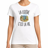 T-shirt Femme Blanc La Lozère c’est la vie