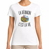 T-shirt Femme Blanc La Réunion c’est la vie
