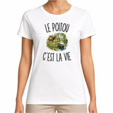 T-shirt Femme Blanc Le Poitou c’est la vie