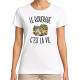 T-shirt Femme Blanc Le Rouergue c’est la vie