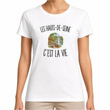 T-shirt Femme Blanc Les Hauts-de-Seine c’est la vie