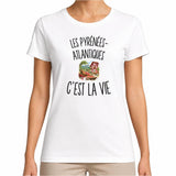T-shirt Femme Blanc Les Pyrénées-Atlantiques c’est la vie