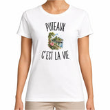 T-shirt Femme Blanc Puteaux c’est la vie