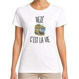 T-shirt Femme Blanc Rezé c’est la vie