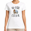 T-shirt Femme Blanc Val-d’Isère c’est la vie