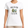 T-shirt Femme Blanc Vaulx-en-Velin c’est la vie